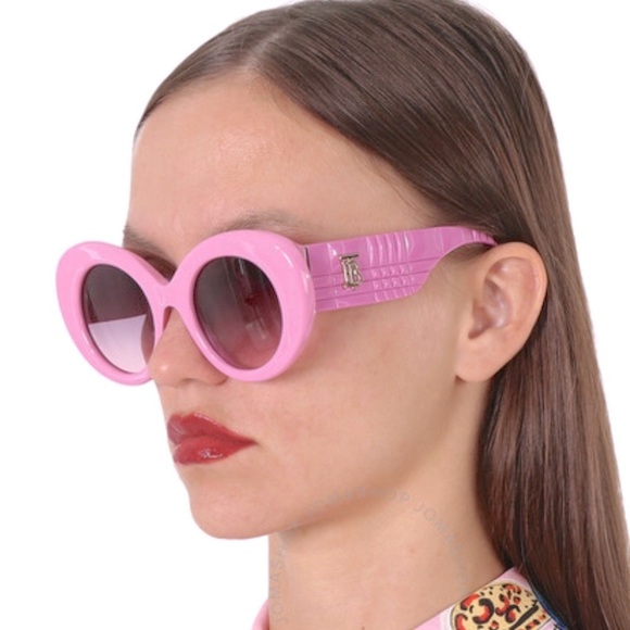 Burberry BE4370-U 4029/5M Pink Margot Round Sunglasses - Picture 3 of 13